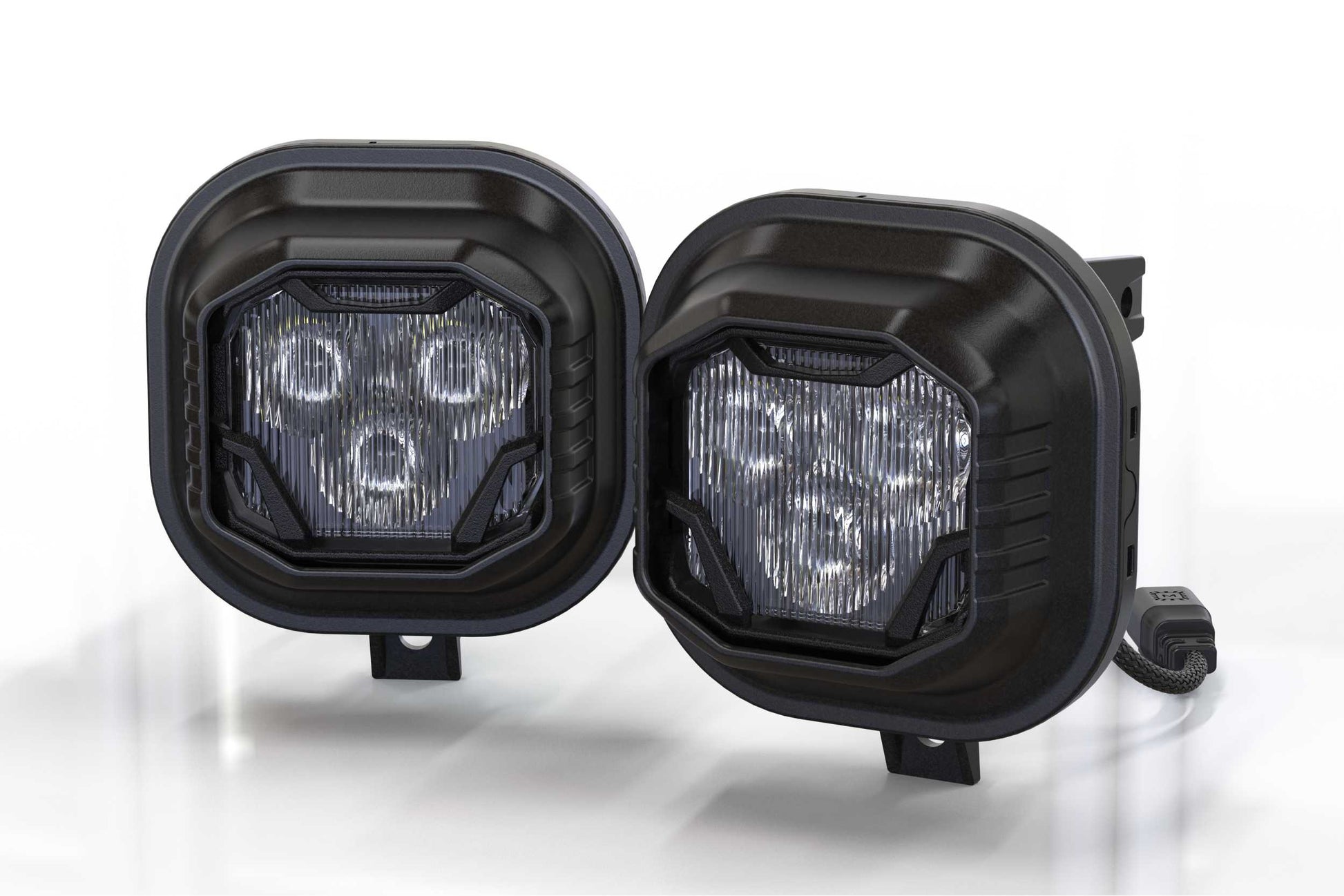 4Banger Fog Lights: 99-16 Super Duty (HXB Yellow SAE Wide Beam)