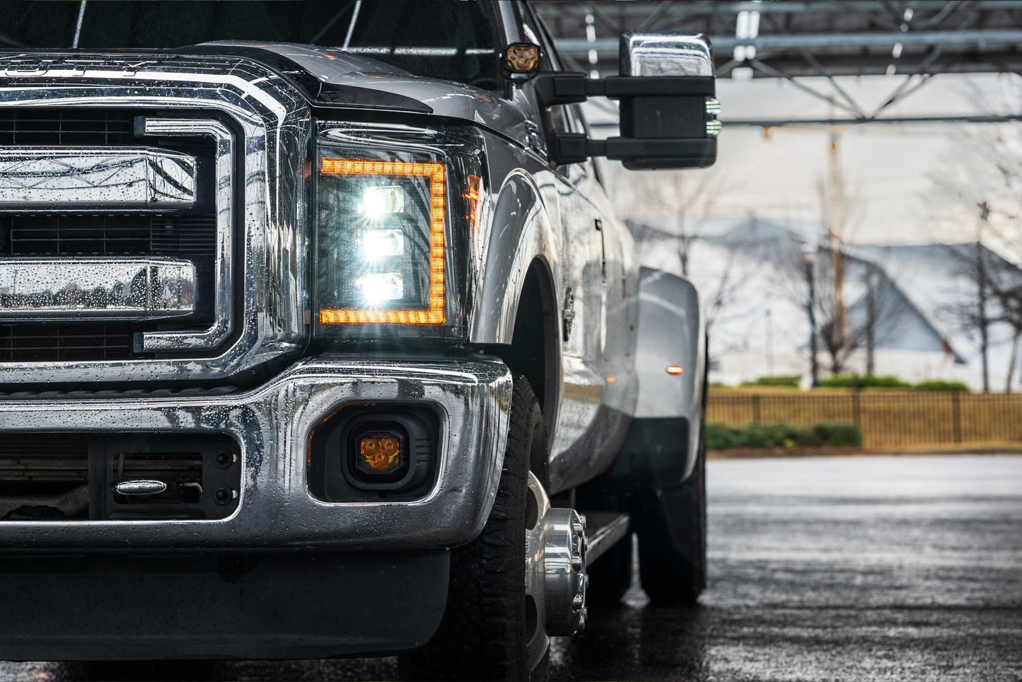 4Banger Fog Lights: 99-16 Super Duty (HXB Yellow SAE Wide Beam)