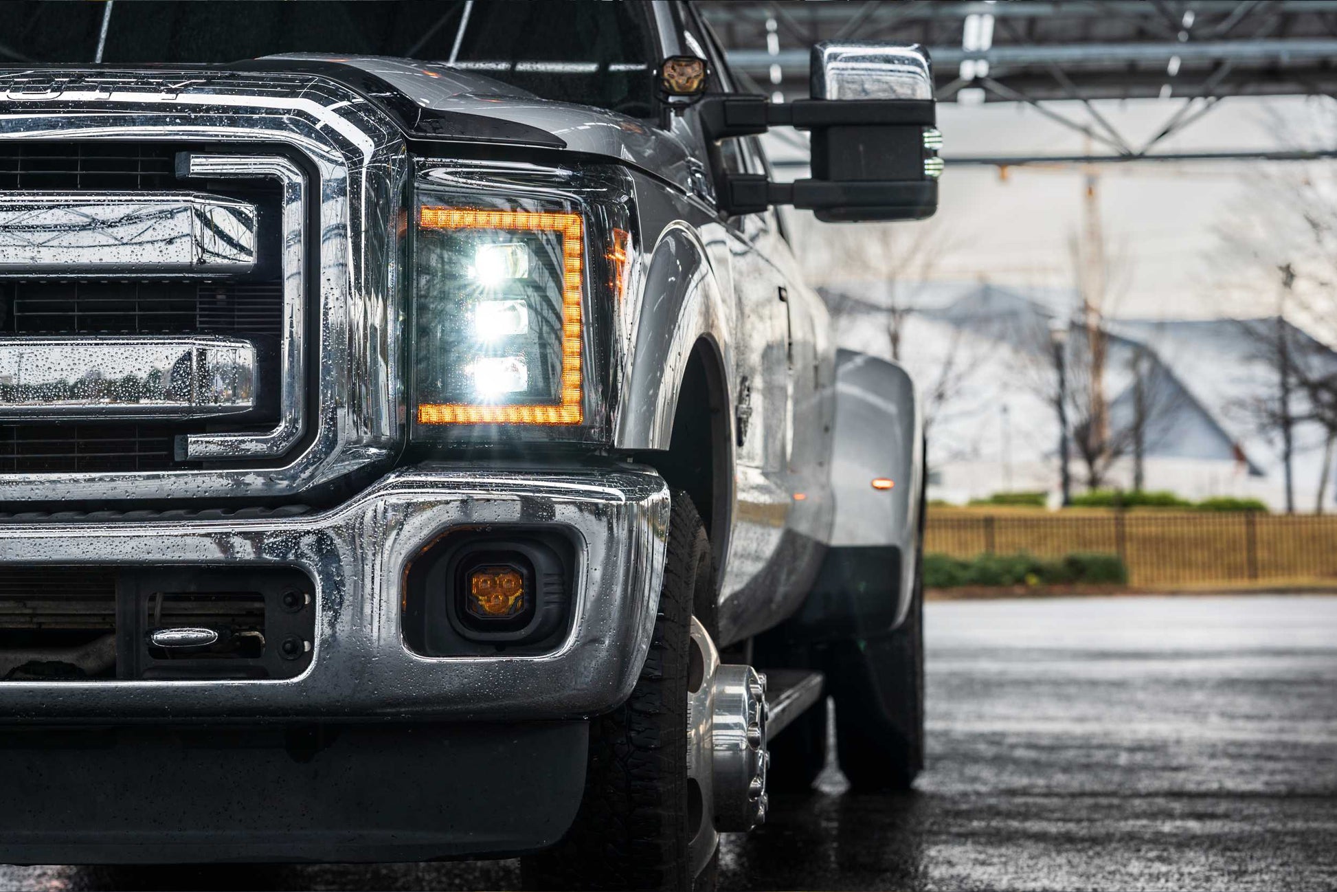 4Banger Fog Lights: 99-16 Super Duty (HXB Yellow SAE Wide Beam)