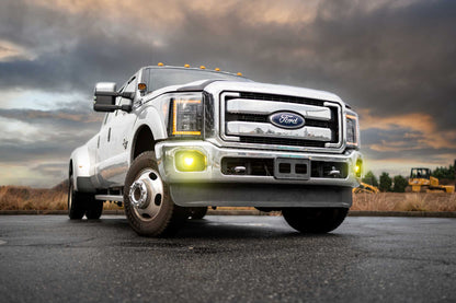 4Banger Fog Lights: 99-16 Super Duty (HXB Yellow SAE Wide Beam)