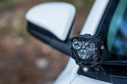Morimoto 4Banger Ditch Light Kit: 14-24 4Runner (HXB Yellow SAE Wide Beam)