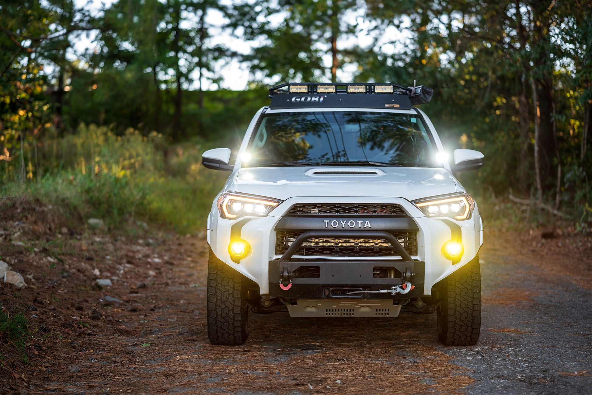 Morimoto 4Banger Ditch Light Kit: 14-24 4Runner (HXB Yellow SAE Wide Beam)