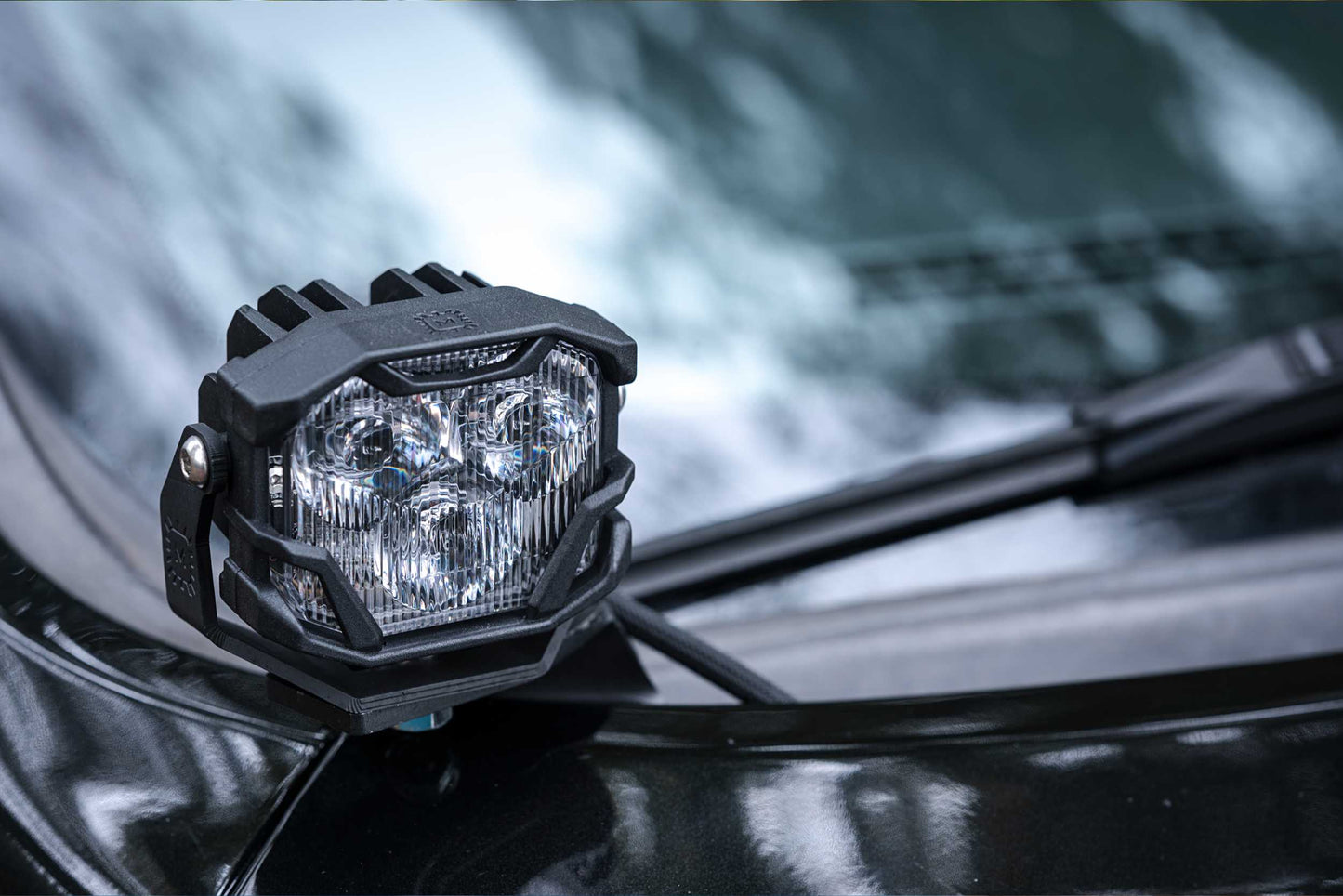 Morimoto 4Banger Ditch Light Kit: 14-18 Sierra 1500 (HXB Yellow SAE Wide Beam)