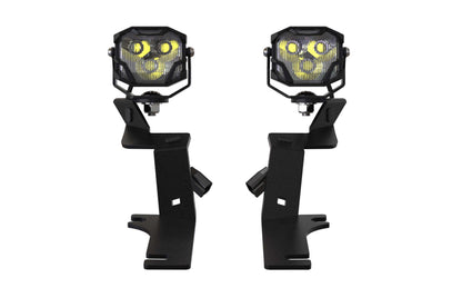 Morimoto 4Banger Ditch Light Kit: 17-20 Raptor (HXB Yellow SAE Wide Beam)