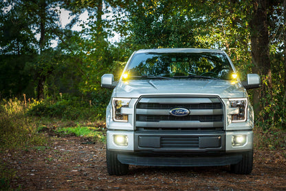 Morimoto 4Banger Ditch Light Kit: 17-20 Raptor (HXB Yellow SAE Wide Beam)