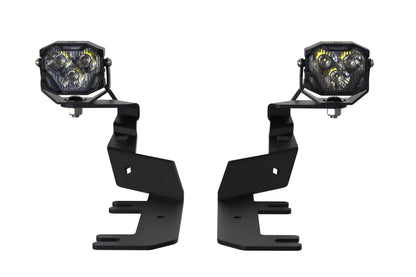 Morimoto 4Banger Ditch Light Kit: 17-22 Super Duty (HXB Yellow SAE Wide Beam)