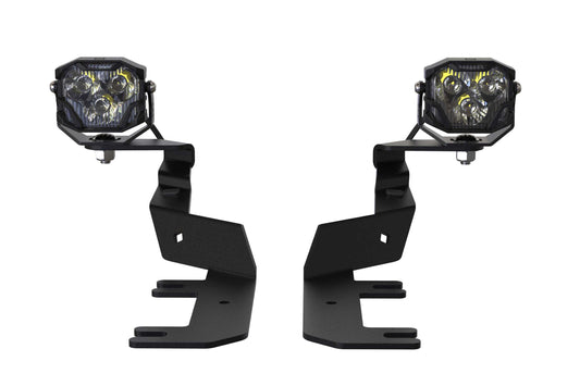 Morimoto 4Banger Ditch Light Kit: 17-22 Super Duty (HXB Yellow SAE Wide Beam)