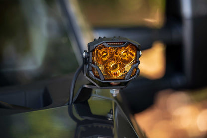 Morimoto 4Banger Ditch Light Kit: 17-22 Super Duty (HXB Yellow SAE Wide Beam)