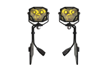 Morimoto 4Banger Ditch Light Kit: 11-16 Super Duty (HXB Yellow SAE Wide Beam)