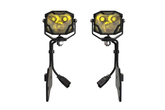 Morimoto 4Banger Ditch Light Kit: 11-16 Super Duty (HXB Yellow SAE Wide Beam)