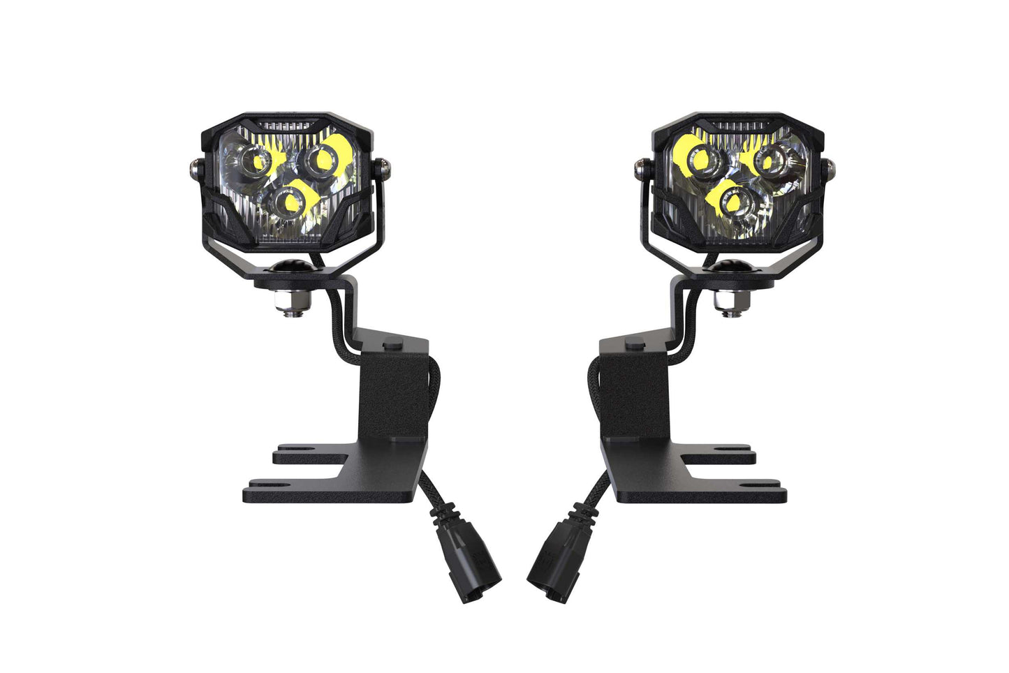 Morimoto 4Banger Ditch Light Kit: 14-18 Silverado 1500 (NCS White Spot Beam)