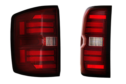 XB LED Tail Lights: Chevrolet Silverado (14-19 / Red Lens / Set)