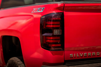 XB LED Tail Lights: Chevrolet Silverado (14-19 / Red Lens / Set)