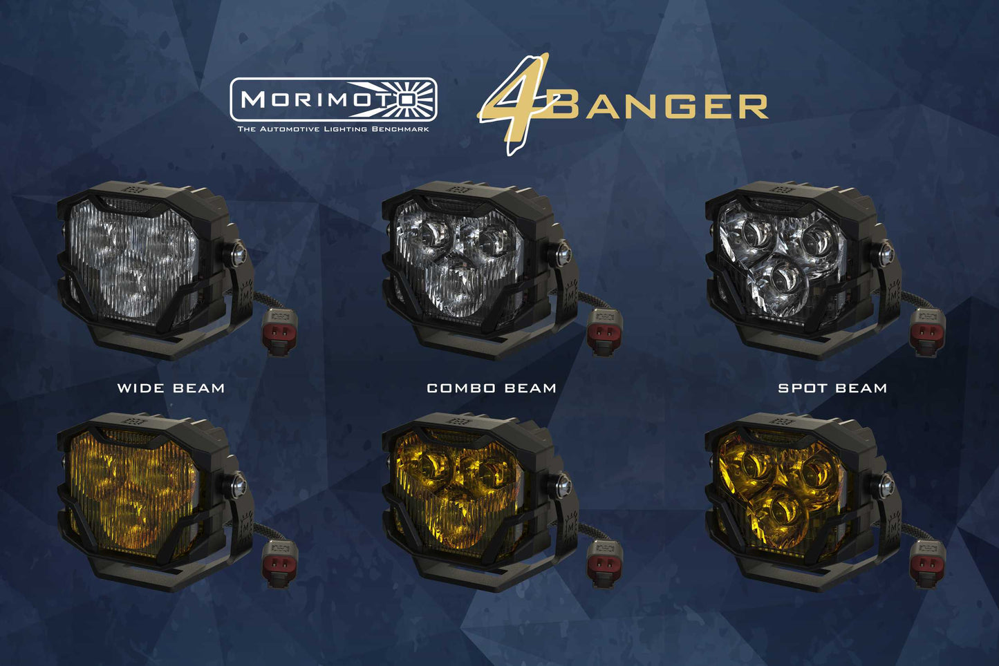 Morimoto 4Banger Ditch Light Kit: 2021+ Bronco (NCS White Spot Beam)