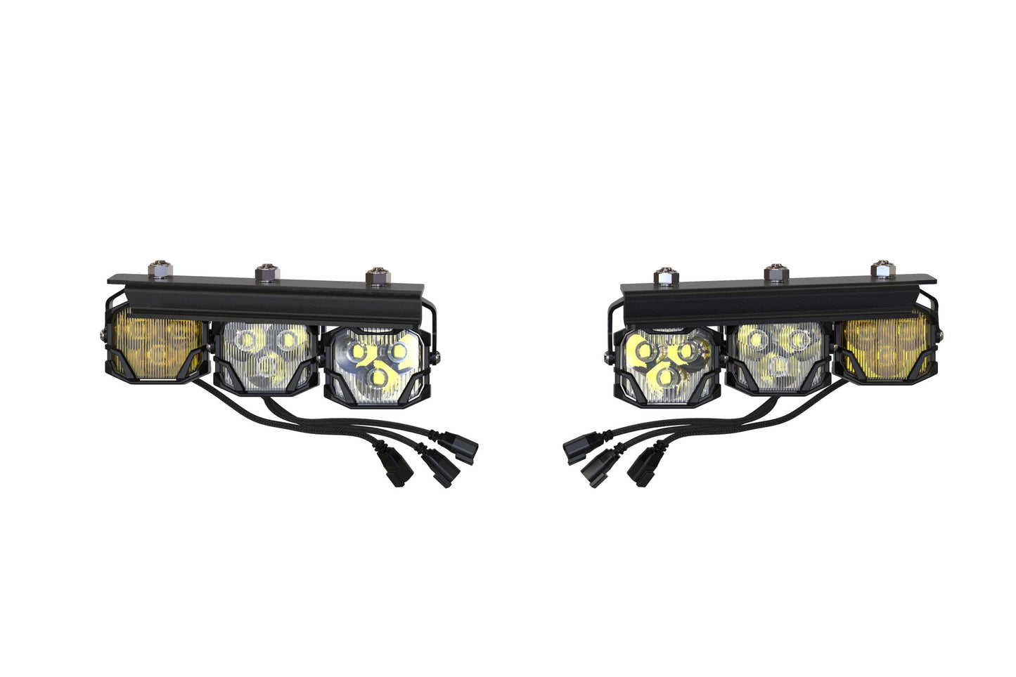 Morimoto 4Banger Triple Fog Kit: Bronco (21+ / Brackets only / Set)