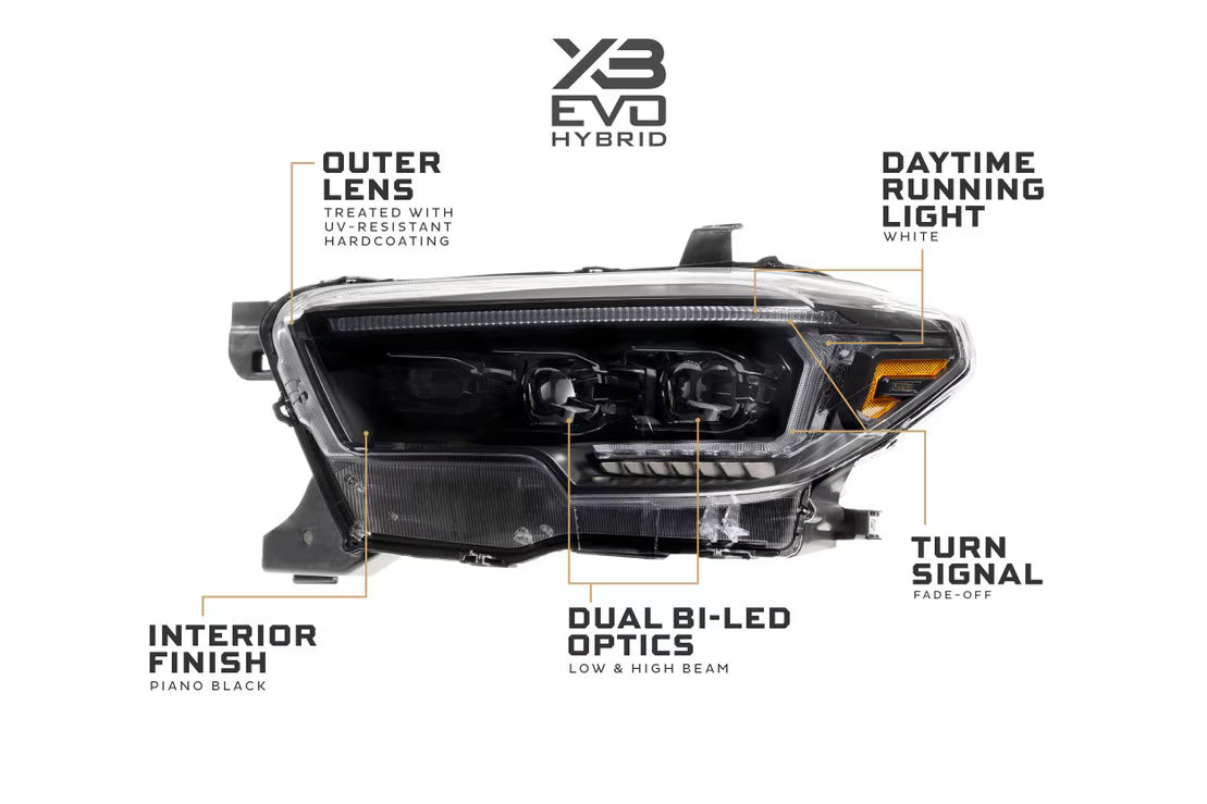 16-23 Toyota Tacoma XB Evo Hybrid LED Headlights