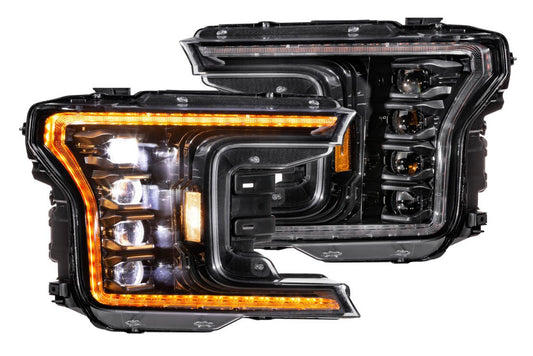 18-20 Ford F-150 XB LED Headlights ( AMBER DRL )