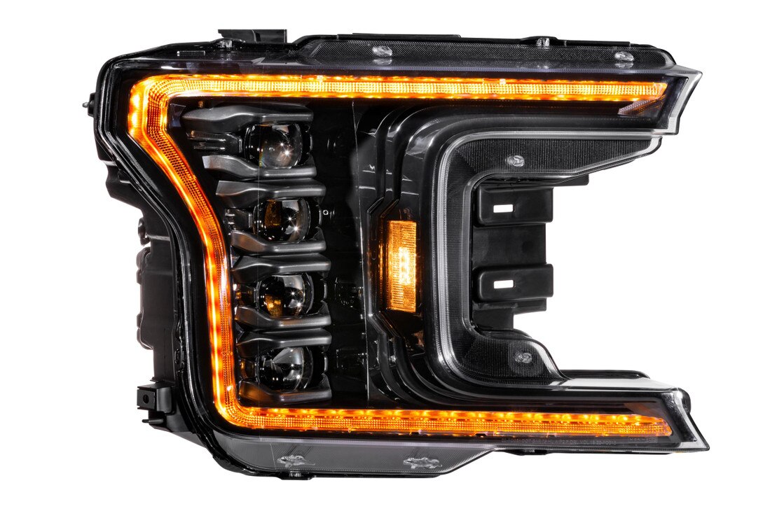 18-20 Ford F-150 XB LED Headlights ( AMBER DRL )