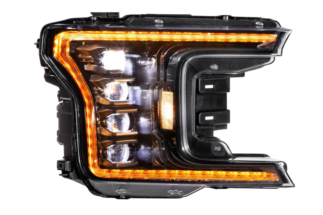 18-20 Ford F-150 XB LED Headlights ( AMBER DRL )