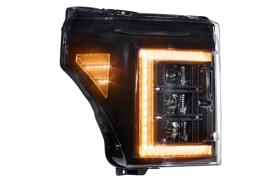 11-16 Ford Super Duty XB LED Headlights ( AMBER DRL )