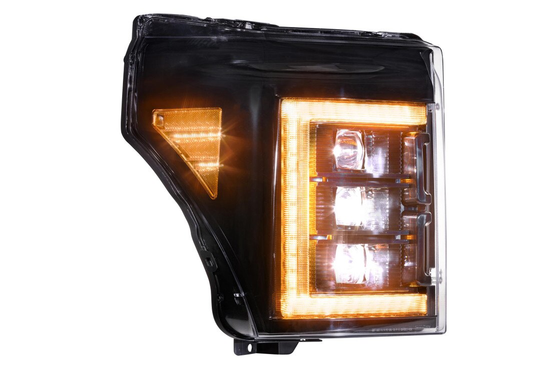11-16 Ford Super Duty XB LED Headlights ( AMBER DRL )