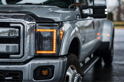 11-16 Ford Super Duty XB LED Headlights ( AMBER DRL )