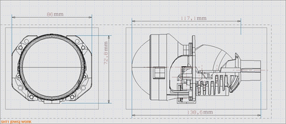 NGLM H1 Style Bi-LED Projector