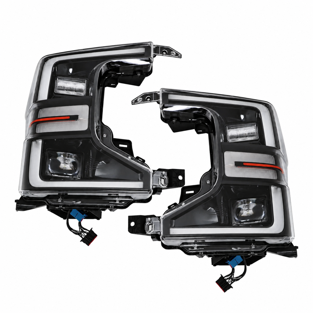 20-22 Ford F-250 Super Duty Black LED Headlights