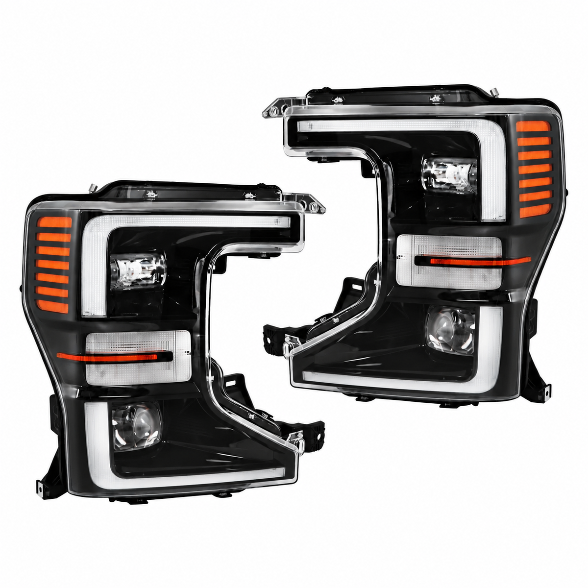 20-22 Ford F-250 Super Duty Black LED Headlights