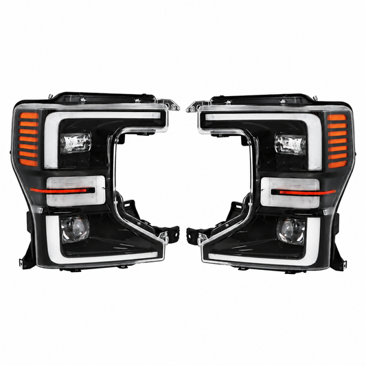 20-22 Ford F-250 Super Duty Black LED Headlights