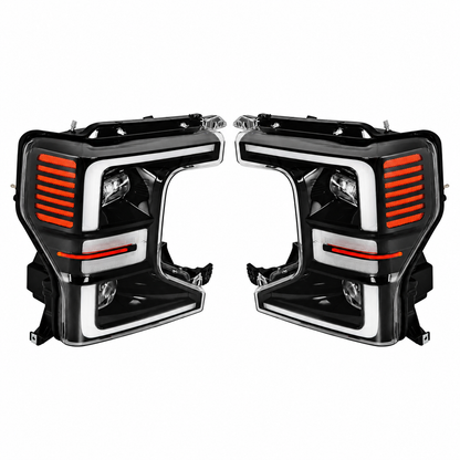 20-22 Ford F-250 Super Duty Black LED Headlights
