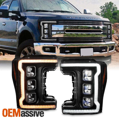 17-18 F250 F350 F450 SuperDuty [Full LED] DRL Sequental Projector Headlights