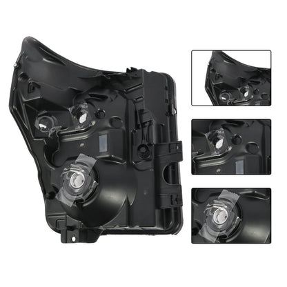 11–16 Ford F250 F350 F450 F550 Super Duty Black Headlights with Clear Reflectors