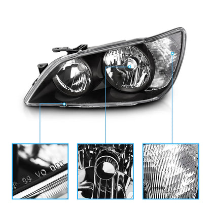 01-05 Lexus IS300 Black OEM Style Headlight