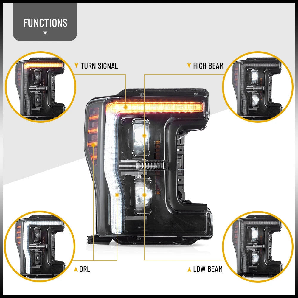 17-19 Ford F250 F350 F450 F550 Super Duty LED Sequential