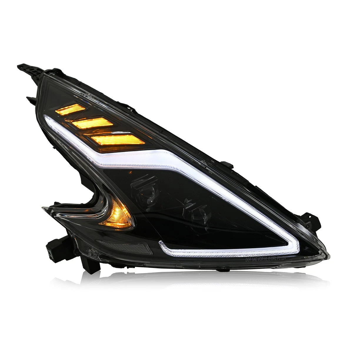 09-20 Nissan 370Z Black Housing Start Up Animation Headlights