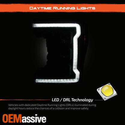17-18 F250 F350 F450 SuperDuty [Full LED] DRL Sequental Projector Headlights