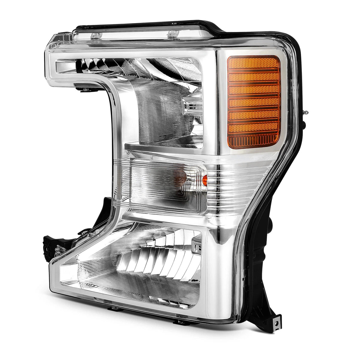 20-22 Ford Superduty Chrome Housing With Orange Reflector Halogen Headlights