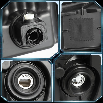 20-22 Ford Superduty Black Housing With Clear Reflector Halogen Headlights