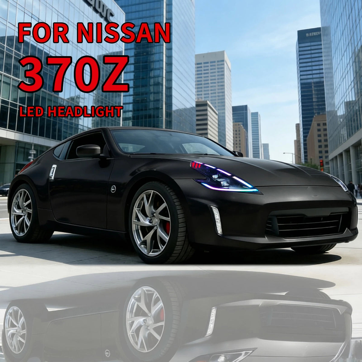 09-20 Nissan 370z SINDAR RGB Black Housing LED Headlight