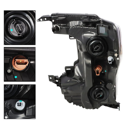 20-22 Ford Superduty Black Housing With Orange Reflector Halogen Headlights