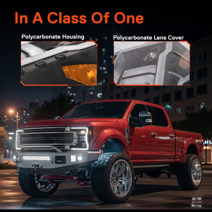 20-22 Ford F250 F350 F450 Superduty Black Projector V1 Headlights