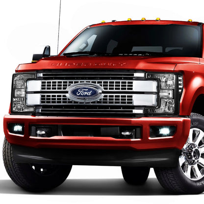 17-19 Ford f250 F350 F450 F550 SuperDuty Headlights Black with Clear Reflector