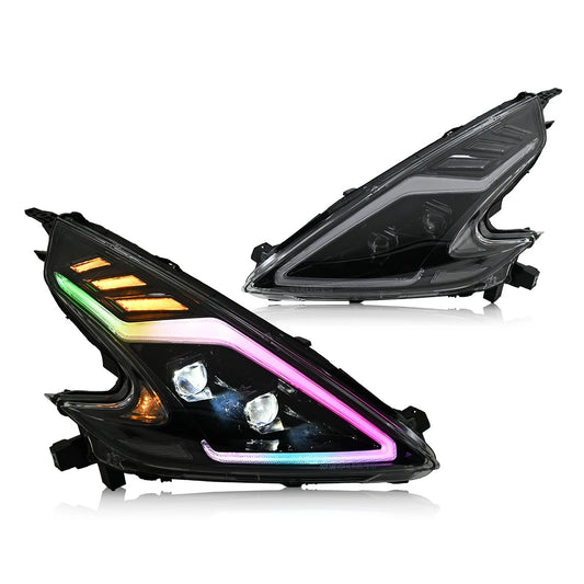 09-20 Nissan 370Z RGB Black Housing Sequential Headlights