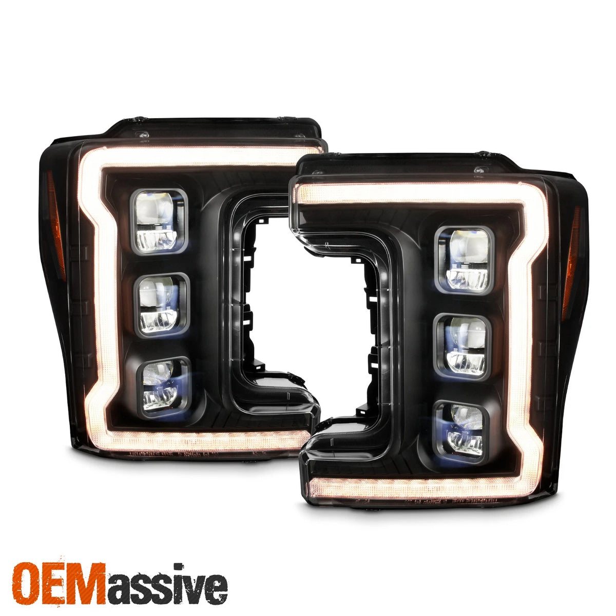 17-18 F250 F350 F450 SuperDuty [Full LED] DRL Sequental Projector Headlights