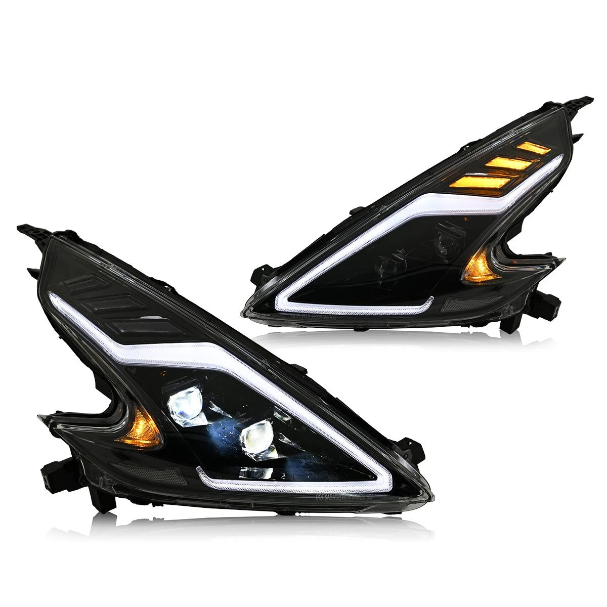 09-20 Nissan 370Z Black Housing Start Up Animation Headlights