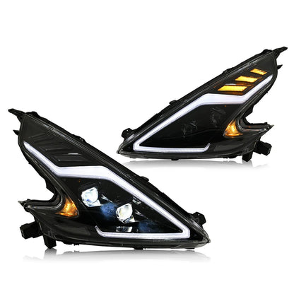 09-20 Nissan 370Z Black Housing Start Up Animation Headlights