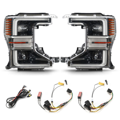 20-22 Ford F-250 Super Duty Chrome LED Headlights