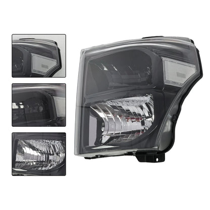 11–16 Ford F250 F350 F450 F550 Super Duty Black Headlights with Clear Reflectors