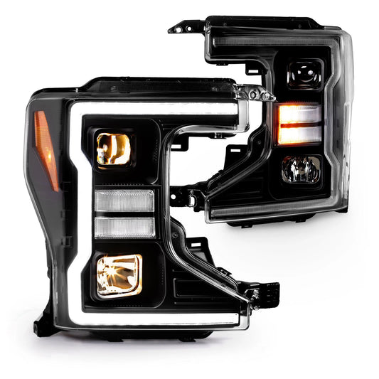 20-22 Ford F250 F350 F450 Superduty Black Projector V1 Headlights